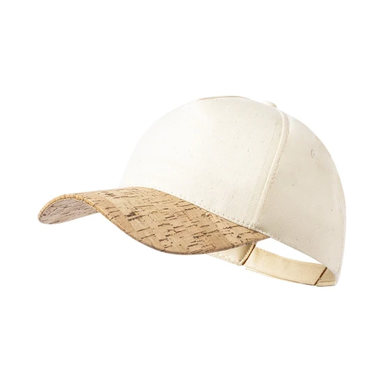 Cap | Organic cotton & natural cork | GOTS certified | Adjustable velcro closure | Beige