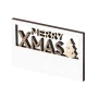 Aimant Joyeux Noël | Bois | 6 x 3.8 x cm | Bicolore | Fabriqué en Europe