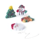 Set of erasers | In transparent bag with carrying chain | Christmas design