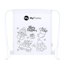 Kinder kerst rugzak | RPET | 25x30 cm | Inkleurbaar met krijtjes