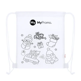 Mochila de Navidad infantil | RPET | 25x30 cm | Para colorear con ceras