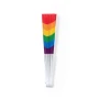 Hand fan | rPET & polyester | 43x23cm | Rainbow design