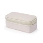 Boîte à bijoux | Cuir PU | 8,5x4x4 cm | Fermeture éclair | 2 compartiments