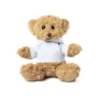 Teddybeer | Polyester | 16x16x12 cm | Met T-shirt voor personalisatie | Zacht en knuffelbaar