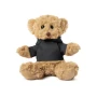 Teddybeer | Polyester | 16x16x12 cm | Met T-shirt voor personalisatie | Zacht en knuffelbaar