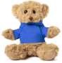 Teddybeer | Polyester | 16x16x12 cm | Met T-shirt voor personalisatie | Zacht en knuffelbaar