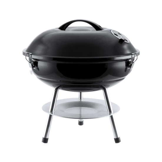 Barbecue | Metaal | Ø 36cm | Ventilatiegaten, anti-drup plaat en antislipvoetjes | Zwart
