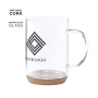 Mug | Verre | 450 ml | Base en liège naturel