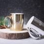 Mug | Ceramic | 350ml | Silver & gold