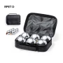 Petanque set | Metal and wood | With measuring string | rPET carrying case with handle and zip closure