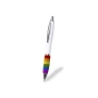 Rainbow ballpoint pen | Plastic & metal | Blue ink | Push-button mechanism