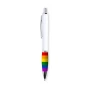 Rainbow ballpoint pen | Plastic & metal | Blue ink | Push-button mechanism