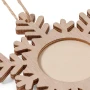 Ornement de Noël avec cadre photo | Bois doux |  4x4 cm | 3 modèles