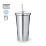 Tasse isolée | Acier inoxydable | 600ml | Paille assortie