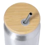 Gobelet avec paille | Aluminium recyclé & bambou | 430ml | Éco