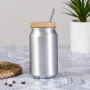 Gobelet avec paille | Aluminium recyclé & bambou | 430ml | Éco