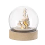 Beleuchtete Weihnachtskugel | Acryl und MDF 0.072 kg | 8.5 cm | Nachhaltig | Pflanzliche Elemente