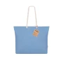 Sac de plage | Coton recyclé 220 g/m² | 55x39x15 cm | Avec soufflet | Longues anses tressées