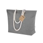 Sac de plage | Coton recyclé 220 g/m² | 55x39x15 cm | Avec soufflet | Longues anses tressées