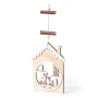 Décoration de Noël | Bois | 9,5 × 12 × 0,6 cm | Motifs de Noël | Design Père Noël