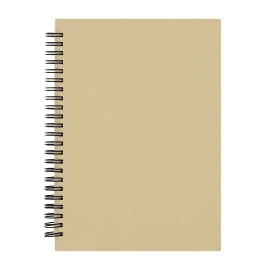 A5 notebook | Recycled cardboard | Hard cover | 80 lined sheets | Monthly planner | Sustainable