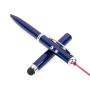 Stylo laser | Métal | Encre bleue | Avec pointeur tactile, capuchon et clip chromé