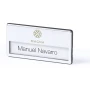 Name tag badge | Metal | 6.8x3.4x0.9cm | Double fixing system