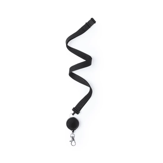 Lanyard | Polyester | Veiligheidshals sluiting | Zwart