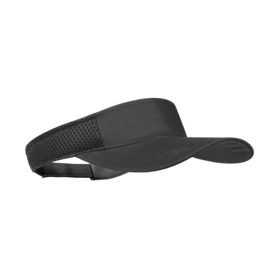Casquette visière | Polyester | Avec panneaux en mesh | Fermeture velcro réglable | Noir