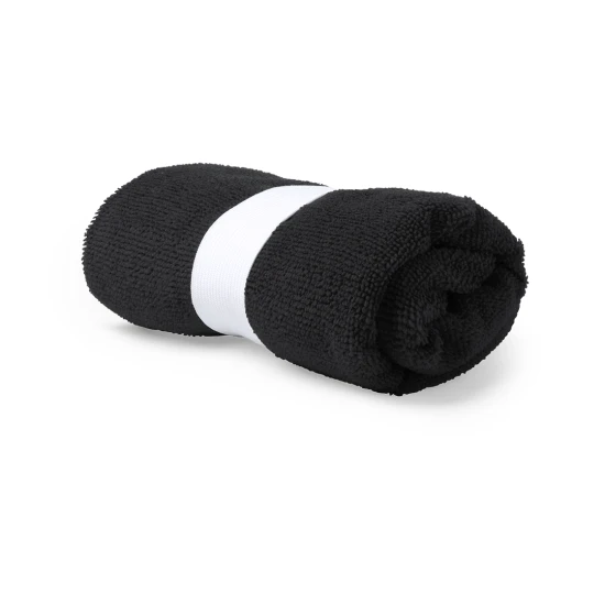 Absorbent Towel | Microfibre 160gr/m2 | 40x90cm | With an elastic band | Available in a wide range of colours | Black