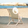 Chaise pliante | Bois & toile | 4 positions réglables | Convertible en transat | Incl. sac de transport