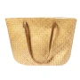 Beach bag | Straw & PU | 47x30x24cm | Large capacity | Print or engraving on patch