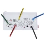 Etui | RPET | 22x11 cm | Kersttekeningen | Met 5 krijtjes om in te kleuren