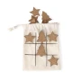 Tic Tac Toe | Cork | Christmas motifs | Bag as game board