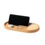 Wireless charger with organizer | Cork & bamboo | 15W | Phone holder | Storage compartment