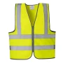 Safety vest | Polyester | Reflective strips | Zip closure | One size