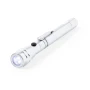 Torch | Aluminium | Extendable and flexible head | 3 LEDs | Incl. button batteries | Metal clip