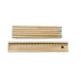 6-pencil set | Natural wood | Cover with built-in ruler