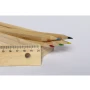 6-pencil set | Natural wood | Cover with built-in ruler