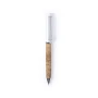 Ballpoint pen | Natural cork and metal | Matching tip and ring | Blue ink