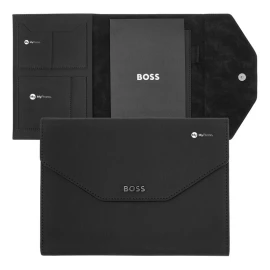 Hugo Boss A5 folder | Polyurethane | 230x165x25 mm | Grid patterned texture | From 5 pieces