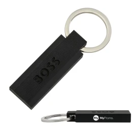 Hugo Boss sleutelhanger | Siliconen | Chromen accenten | Strak | Vanaf 5 stuks