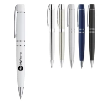 Stylo bille à torsion VIP | Métal | Encre bleue | Mécanisme de torsion souple et clip à ressort