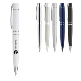 VIP twist ballpoint pen | Metal | Blue ink | Soft twist mechanism & spring-mounted clip