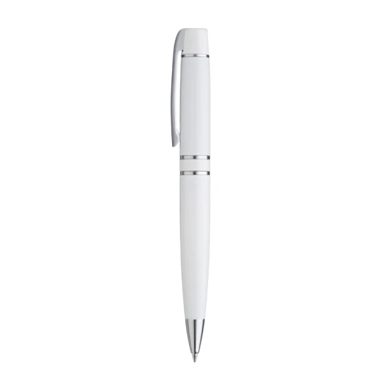 VIP twist ballpoint pen | Metal | Blue ink | Soft twist mechanism & spring-mounted clip | white