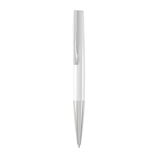 Elegance twist ballpoint pen | Metal | Blue ink | Soft twist mechanism | Opaque glossy housing | white