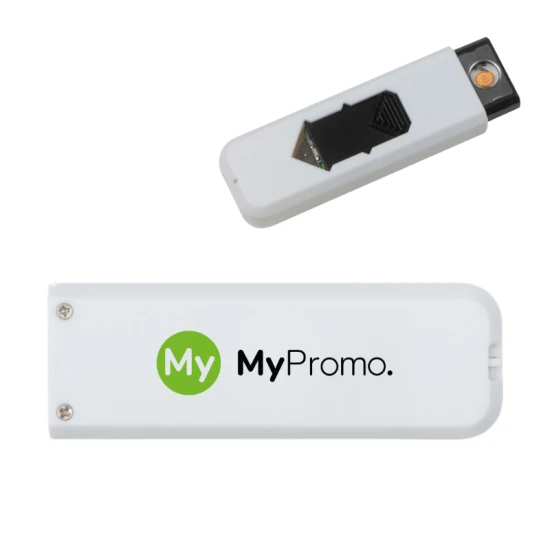 USB-aansteker | Kunststof | 7,9x2,7x1,6 cm | Werkt zonder gas | Wit