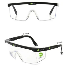 Safety glasses | Polycarbonate | Anti-scratch, anti-fog & UV-block | Extendable arms