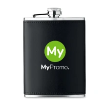 Heupfles | Roestvrij staal | 200 ml | Met PU-leren hoes