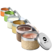 Fragranced candle | Decorative tin box | Many colours